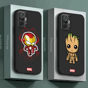 TPU Měkké Pouzdro pro Xiaomi Redmi Poznámka 9 12 10S 11S 10 Pro 11 Pro 11T 8T 9T 9 8 7 10 Marvel Spider-Man, Ironman Coque Capa