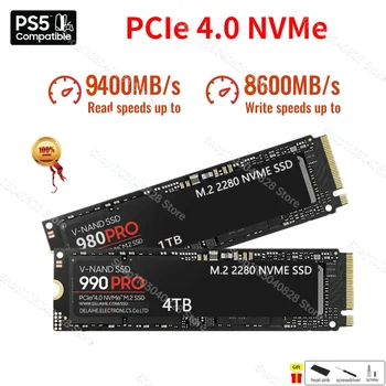 SSD NVME M2 Pcie Gen 4 7400 Mb/s, 4 TB 2 TB 1 TB 2280 Chladičem SSD Nmve Disků Vnitřní Pro PS5 DIY Hry, Počítače PS4 PS5