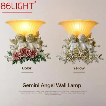 86LIGHT Moderní Anděl Nástěnné Lampy Vinobraní VEDL Kreativní Pryskyřice Svícnu Světla pro Domácí Obývací Pokoj Ložnice CorridorDecor