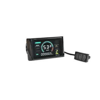 SW900 Barevný Displej LCD Displej Ovládání 24/36/48/60/72V Rychloměr Pevné Nepromokavé Plug Cyklistické Doplňky