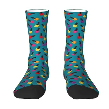 Vtipné Pánské Pěkně lak na Nehty Láhve Šaty Ponožky Unisex Pohodlné Teplé 3D Tisk Manikérka Manikúra Posádky Ponožky