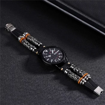 Originální Retro Ručně vyráběné Kožené Hodinky Kapela Pro Huawei Watch GT2 46mm GT 2 Pro/2e Popruh Hodinky Samsung Galaxy 3 Aktivní 2 41mm 22MM