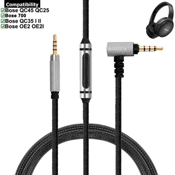 Náhradní Pletená Kabel Prodlužovací Kabel pro Bose QC45 QC25 QC35 QuietComfort Ultra 45 25 35 700 OE2 OE2I Soundlink Sluchátka