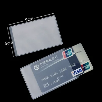 10pcs/lot Transparentní Bankovní Kreditní Karty Protector Případě ID Držitele Karty Rukáv Buisness Zaměstnanci Pracují Kryt Karty Případě Karty Organizátor