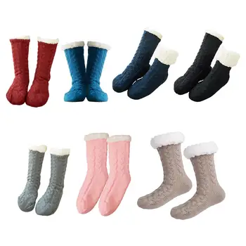 Zimní Halové Non Slip Ponožky Podlaha Ponožky Ponožky do Postele Ležérní Návleky pro Domácí Obývací Pokoj Ložnice Dárek k Narozeninám