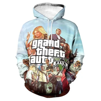Grand Theft Auto GTA Děti, Muži, Ženy, Mikiny Streetwear Podzim Muž Žena Oversized Mikina s Kapucí Dlouhý Rukáv Oblečení