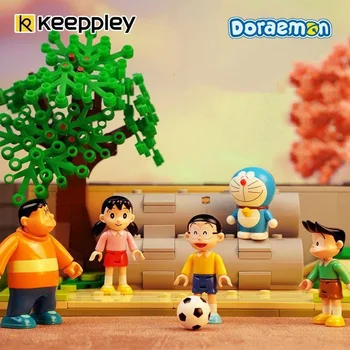 keeppley stavební bloky Doraemon model Kawaii shromáždění hračka Nobita Nobi Minamoto Shizuka Big G ornament dárek k narozeninám