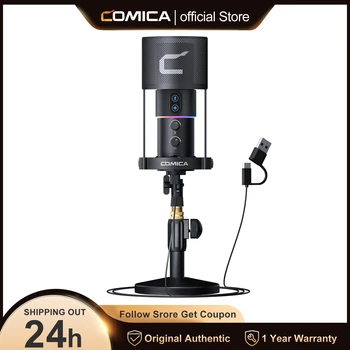 Comica STA-U2D USB Nahrávání, Mikrofon, Počítač Podcast Mikrofon pro PC/PS4/Mac,Čtyři Pickup Vzory pro Zpěv,Hraní her,SSHR