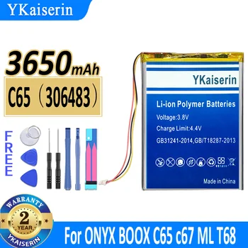 YKaiserin Baterie C 65 306483 3650mah pro ONYX BOOX C65 C67 ML T68 Digitální Bateria