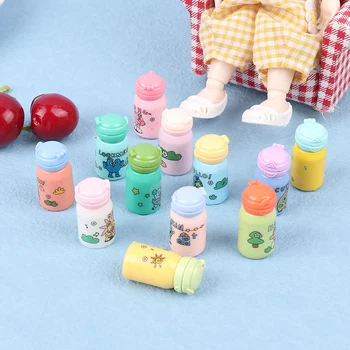 2ks Nábytek pro panenky Mini dětské Termosky Šálek Model Simuluje Karikatura Plastové Šálek Vody Model