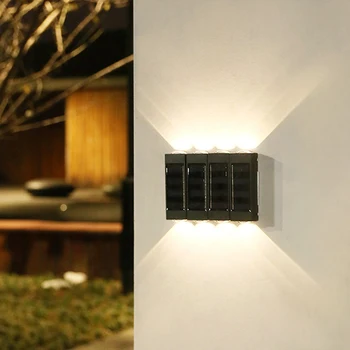 4KS Solární Lampy Pro Zahradní Dekorace Balkon Dvoře Ulici Nástěnné Svítidlo Dekor Zahradní Světlo