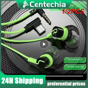 1/2KS Univerzální Herní Sluchátka E-Sports Audio Rozlišovací Herní Headset Kabelový Pšenice S 3,5 mm Audio/Typ-C, Android Plug