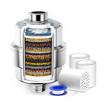 20 Fáze Sprcha Filtr-Sprcha, Hlava, Filtr pro Tvrdou Vodu, s 3 Výměnné Filtrační Vložky Ventilátor, Sprcha Vodní Filtr