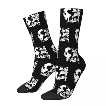 Bláznivý Design Shinigami Vyhlídky Anime Soul Eater Fotbal Ponožky Polyester Uprostřed Trubice Ponožky pro muže i ženy, Non-slip