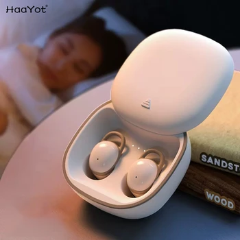 HAAYOT Nejmenší Neviditelná Sluchátka Mini Bezdrátová Bluetooth Sluchátka Telefonu TWS Sluchátka s Dotykovým ovládáním pro Hudbu, Domácí Práce, Spánek