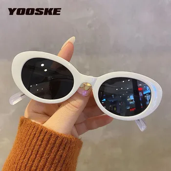 YOOSKE Vintage Malé Oválné Dámské sluneční Brýle 2023 Značky Značkové Retro Sluneční Brýle pro Muže Vintage Muž Žena UV400 Sluneční