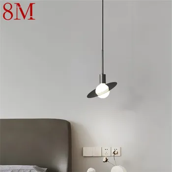 8M Moderní Mědi Přívěsek Svítilna LED Klasické Černé Elegantní Závěsné Světlo Kreativní Dekor pro Domácí Obývací Ložnice