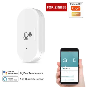 Tuya Zigbee Čidlo Teploty A Vlhkosti Je Třeba Zigbee Gateway Hub Smart Home Vnitřní Vlhkoměr Alexa Google Voice Control