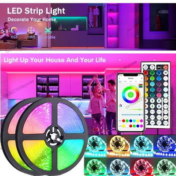 LED Pás Světla, LED 1-5m 10m 15m 20m 30m Neon Světlo Luces Led Barevné RGB TV Podsvícení LED Světla pro Ložnice Dekorace