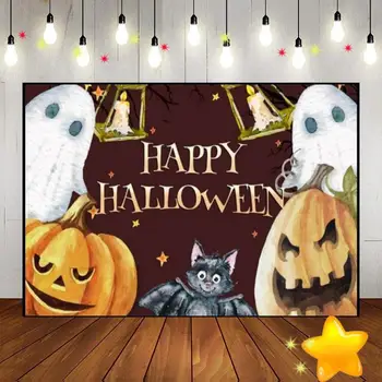 Halloween Pozadí Ponuré Lese Hřbitov Narozeniny Dekorace Skřítek Miminko Banner Fotografování Kulis Strašidelné Čarodějnice