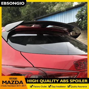 EBSONGIO Pro Mazda 3 Axela Hatchback 2014 2015 2016 2017 Vnější Lesklý Černý Zadní Střešní Spoiler Ocas Kufru Boot Křídlo Dekorace