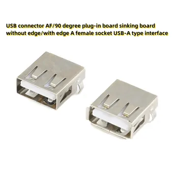 10ks konektoru USB AF/90 ° plug-in palubě potápějící deska bez hran/s edge zásuvka USB-typ rozhraní