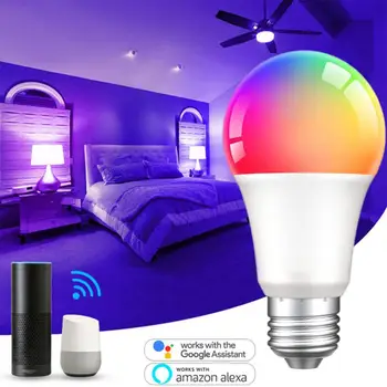 TUYA WiFi Smart LED Blub Světlo RGBCW Stmívatelné Žárovky Pracovat S Alexa Google Domácí 220V 110V LED Žárovka Lampy