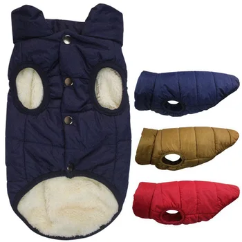 Pet Oblečení 2 Vrstvy Fleece Teplé Pes Bundy pro Štěně Zimní Oblečení Bunda Soft Větruodolný Střední Psy Kabát Teddy Bunda Vesta