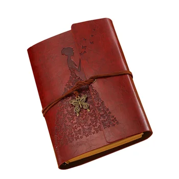 Vintage Kraft Papír Vázán Notebook Loose-leaf Notebook, Ruční Psaní Notebook Denní Poznámkový blok pro Sketchbook Cestování