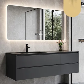 Velké Černé Zrcadlo, Koupelnová Skříňka Umyvadlo Bílá Bílá Skladování Koupelnová Skříňka Make-Up Toalety Armoire De Rangement Nábytek