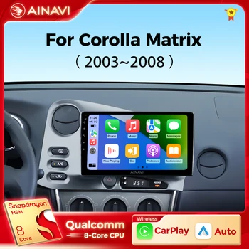 Ainavi Android Auto Pro Toyota Matrix E130 2003-2008 Auto Rádio Multimediální Přehrávač, Stereo Video Carplay Navigace GPS Ne 2Din DVD
