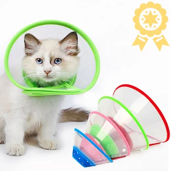 Kočka Anti-bite Obojek Pet Lékařské Využití Obojky Transparentní Kočka ochranný Kryt Alžbětinské Límec Kruh pro Pet Supplies