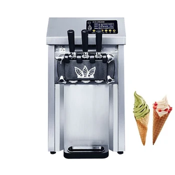 Komerční Soft zmrzlinový Stroj, Tři Příchutě, Sladidlo Ice Cream Maker Stolní Gelato Prodejní Zmrazení Stroj 1250W