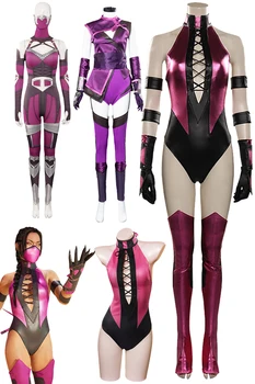 Ženy Mileena Cosplay Fantasty Oblečení Hra Mortal Protože Kombat Roleplay Kostým Kombinézy Ženy Halloween Převlek Fantasia Oblek
