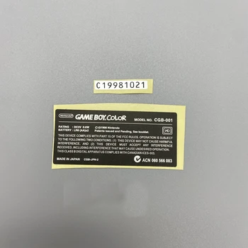 ZUIDID pro 10KS Pro GBC Herní Konzole Nové Lables Zpět náhradní Samolepky pro Gameboy Color shell nálepka