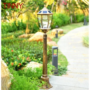 PLECHOVÝ Retro Venkovní Trávník Světla, Solární Zahradní Lampa LED Vodotěsné Dekorativní Doma pro Cestu Nádvoří