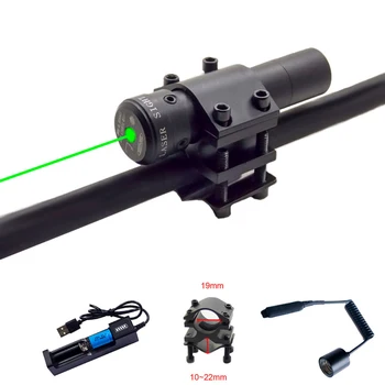 Zelený Laser Pohled Puška AR15 Kov Pohled Sniper Míření Nastavitelný Anti-shock Lov Laserový Zaměřovač Glock Rmr Airsoft Red Dot Sight