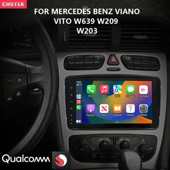 CHSTEK Qualcomm Auto Rádio Multimediální DVD Přehrávač Audio Médií Carplay WIFI pro Mercedes-Benz Viano Vito W639 W209 W203 C-Class