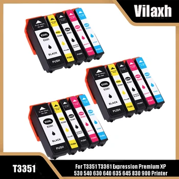 Vilaxh Kompatibilní EPSON 33XL 33 Inkoustová Kazeta Pro T3351 T3361 Expression Premium XP 530 540 630 640 635 645 830 900 Tiskárny