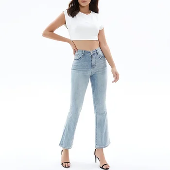 Ženy Vintage vzplanul džínové kalhoty 2023 nové Vysokým Pasem Slim Vysokým Pasem lady módní Džíny
