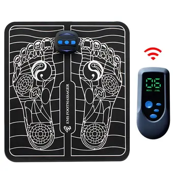 Elektrické EMS Nohy Masér Pad Elektrická Stimulace Svalů Nohou Masážní strojek, USB Nabíjecí Přenosný Skládací Masážní Podložka