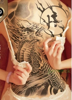 Vodotěsný Dočasné Tetování Nálepka Čína mýtus dragon tatto samolepky, flash tetování falešné tetování pro muže