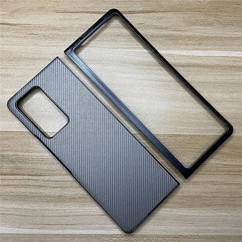 Uhlíkových Vláken Texturu Kůže Telefon Pouzdro Anti-drop Ochranný Shell Kryt pro Samsung Galaxy Z Fold 2 5G