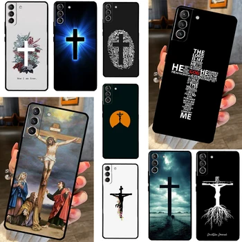 Ježíš Kristus Kříž Pouzdro Pro Samsung Galaxy S20 FE S21 S22 S23 Ultra S8 S9 S10 Poznámka 10 Plus 20 Ultra Kryt