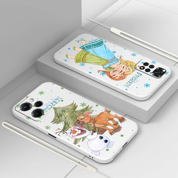 Disney Frozen Elsa Anna Pro Xiaomi Redmi Note 12 12S 12R Turbo 11T 11 10 10 9 9 8 Pro Plus Rychlost Kapaliny Lano Měkké Telefon Případ