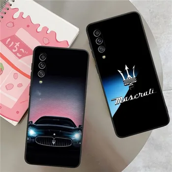 Chytrý M-Maserati Mobilní Telefon Pouzdro pro Samsung Galaxy S23 S22 S21 S10 S9 S8 Plus Ultra Black Soft Telefon Kryt Funda