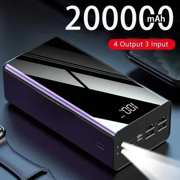 Power Bank 200000mAh Přenosný Rychlé Nabíjení PowerBank 100000 mAh 4 USB PoverBank Externí Nabíječka Baterií Pro Xiaomi Mi 9 iPhone