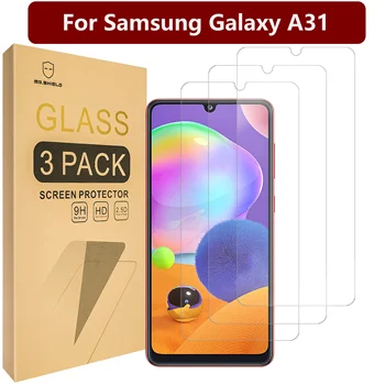 Pan Štít [3-Pack] určeno Pro Samsung Galaxy A31 [Tempered Glass] [Japonsko Sklo Tvrdost 9H] Screen Protector