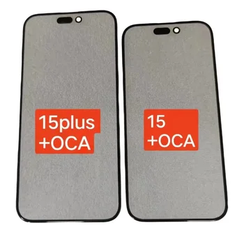 5KS Sklo S OCA, Pro iPhone 15 15Plus 15Pro 15 Pro Max Rozbité LCD Obrazovky Panel Rechange Opravy Část /Není Tvrzené Fólie