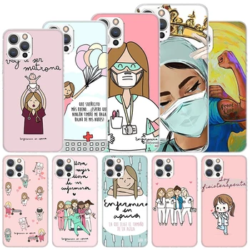 Vtipné Medicíny zdravotní Sestra Lékař Měkké Pouzdro Pro iPhone 11 12 13 Mini 14 Pro Max 15 Ultra Apple Telefon Kryt X XS XR SE 7 + 8 + 6S 5S